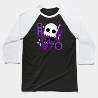 Skull Cream Baseball T-Shirt